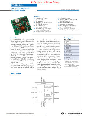 PTB48540C datasheet cover page