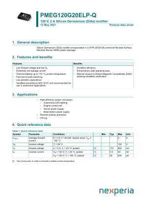 PMEG120G20ELP-QX datasheet cover page
