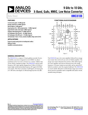 HMC8108 数据手册首页