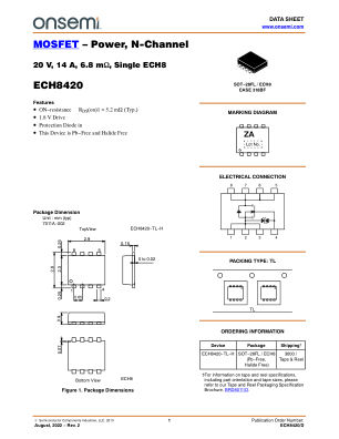 ECH8420 datasheet cover page