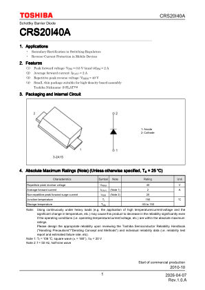 CRS20I40A 数据手册首页