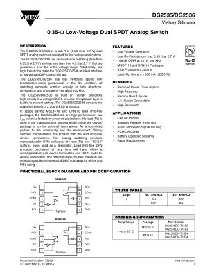 DG2535 datasheet cover page