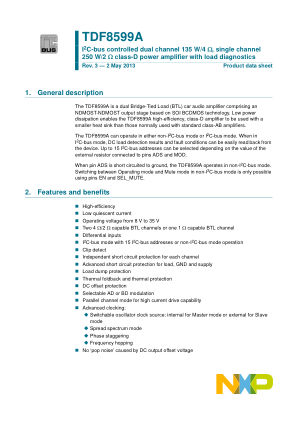 TDF8599A datasheet cover page