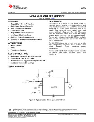 LM4570 datasheet cover page