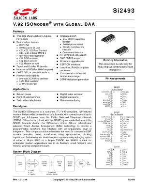 SI2493-D-FT datasheet cover page
