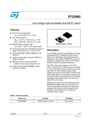 STG3682 数据手册首页
