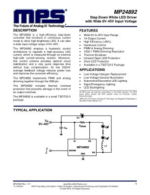 MP24892 datasheet cover page