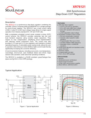 XR76121 datasheet cover page