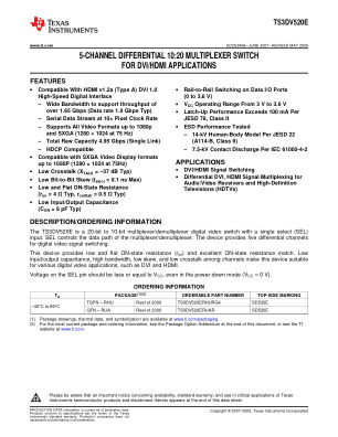 TS3DV520E datasheet cover page