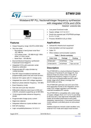 STW81200 datasheet cover page