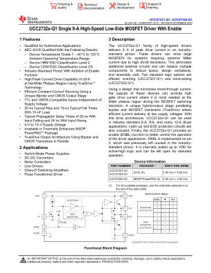 UCC27322-Q1 datasheet cover page