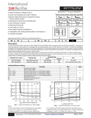 IRF7779L2 datasheet cover page