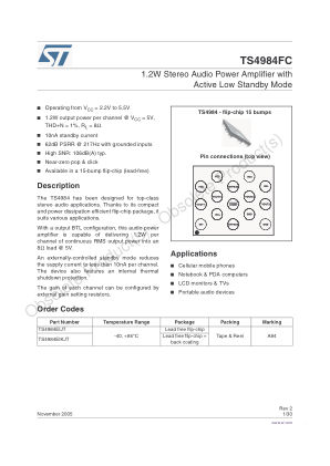 TS4984FC datasheet cover page
