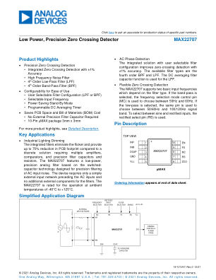 MAX22707 datasheet cover page