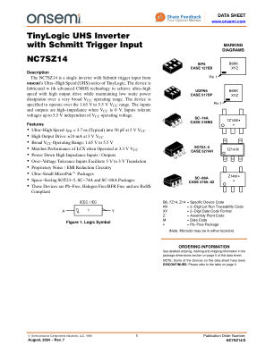 NC7SZ14 datasheet cover page