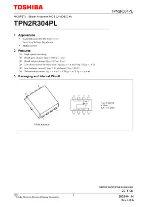 TPN2R304PL 数据手册首页