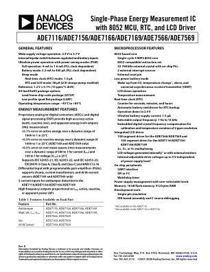ADE7116 datasheet cover page