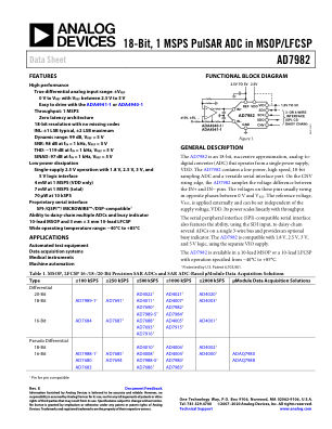 AD7982 数据手册首页