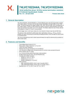 74LVC162244ADGVJ datasheet cover page
