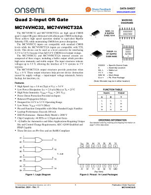 MC74VHC32 datasheet cover page