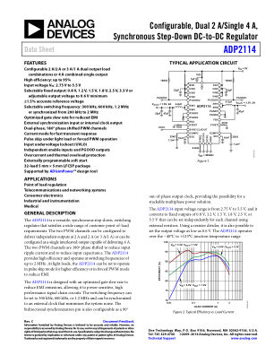 ADP2114 datasheet cover page
