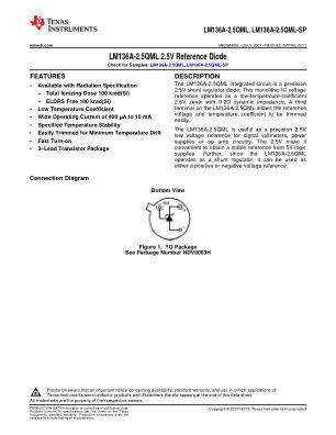 LM136A-2.5QML-SP datasheet cover page