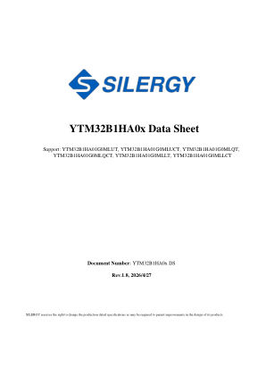 YTM32B1HA01G0MLLCT 数据手册首页