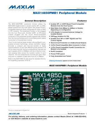 MAX14850PMB1 datasheet cover page