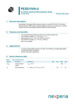 PESD1IVN-UX datasheet cover page