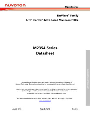 M2354 datasheet cover page