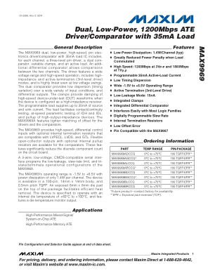 MAX9969 datasheet cover page