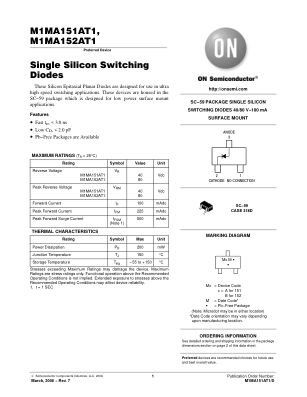 M1MA151AT1 datasheet cover page