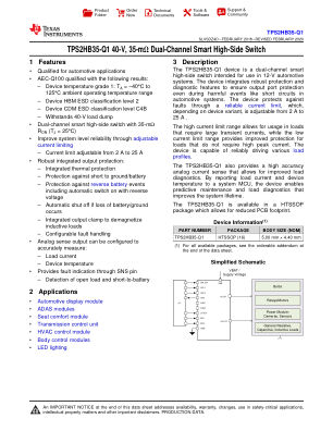 TPS2HB35-Q1 datasheet cover page