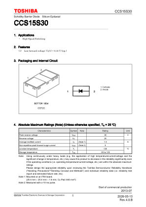 CCS15S30 datasheet cover page