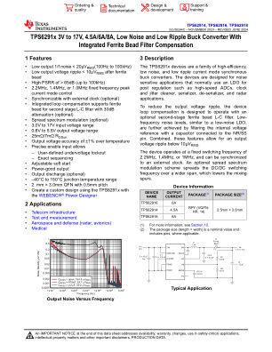 TPS62918 datasheet cover page