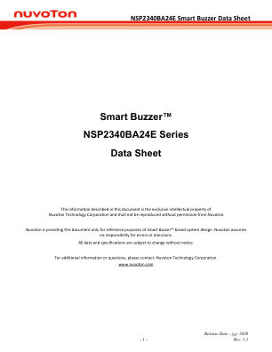 NSP2340BA24E 数据手册首页