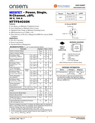 NTTFS4C02N datasheet cover page
