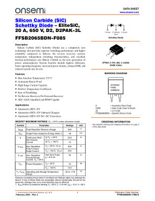 FFSB2065BDN-F085 datasheet cover page