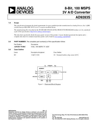 AD9283S 数据手册首页