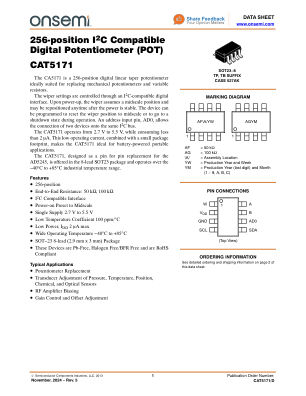 CAT5171 datasheet cover page