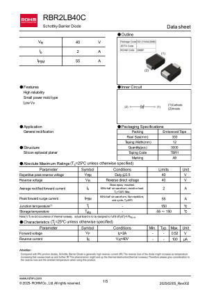 RBR2LB40C 数据手册首页