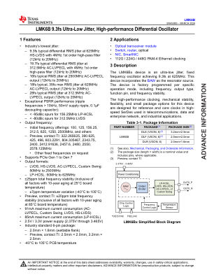 LMK6B datasheet cover page