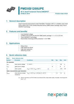 PMDXB1200UPE147 datasheet cover page