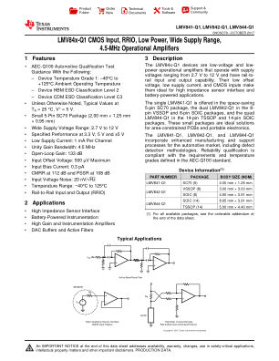 LMV844-Q1 数据手册首页