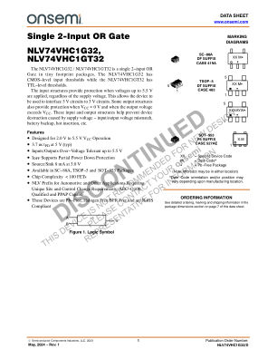NLV74VHC1G32 datasheet cover page