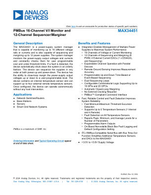 MAX34451 datasheet cover page