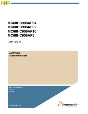 MC68HC908AP64 datasheet cover page