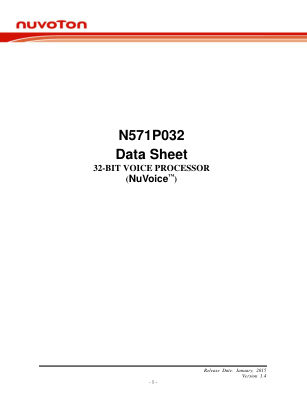 N571P032 datasheet cover page