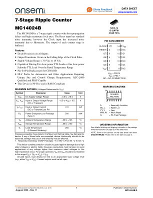 MC14024B 数据手册首页