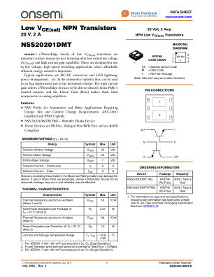 NSS20201DMT 数据手册首页